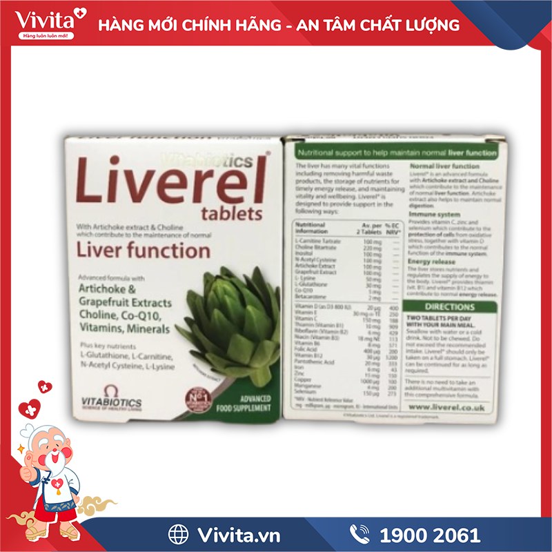 Thành phần trong Vitabiotics Liverel