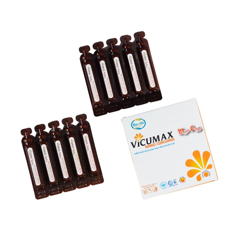 Vicumax Mật Ong Nano Curcumin Dung Dịch Hỗ Trợ Điều Trị Viêm Loét Dạ Dày (Hộp 15 Tuýp)