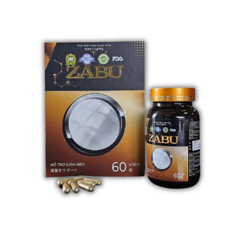 Zabu Viên Uống Hỗ Trợ Điều Giảm Béo (Hộp 60 Viên)