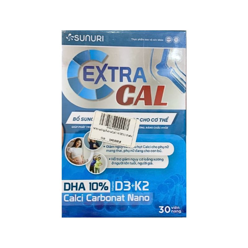 Extracal Viên Uống Hỗ Trợ Xương Chắc Khỏe (Hộp 3 vỉ x 10 viên)