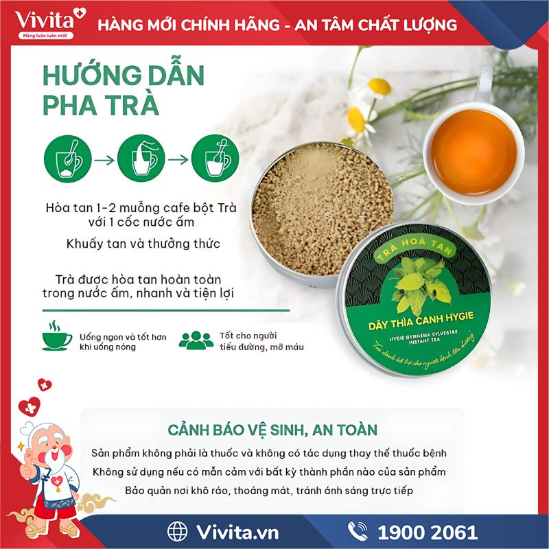 Cách dùng Dược Trà Hòa Tan Dây Thìa Canh Hygie And Panacee