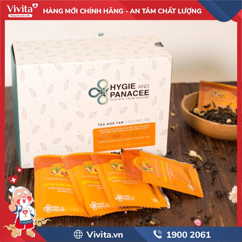 Cách dùng Dược Trà Hòa Tan Gừng Mật Ong Hygie And Panacee