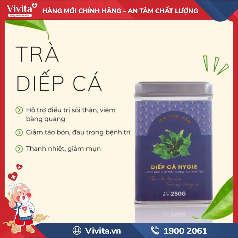 Công dụng của Dược Trà Hoà Tan Diếp Cá Hygie and Panacee