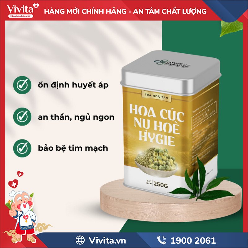 Công dụng của Dược Trà Hòa Tan Hoa Cúc Nụ Hòe Hygie And Panacee