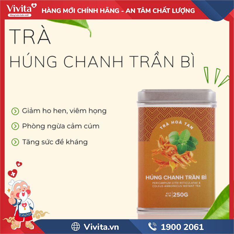 Công dụng của Dược Trà Hoà Tan Húng Chanh Trần Bì Hygie and Panacee