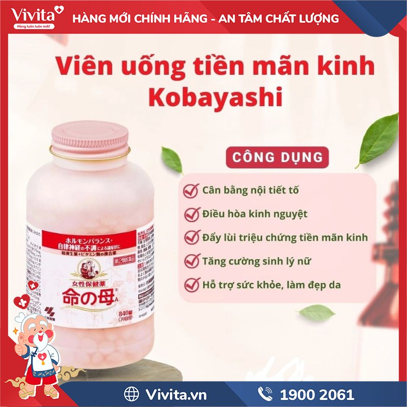 Công dụng của Viên Uống Tiền Mãn Kinh Kobayashi 