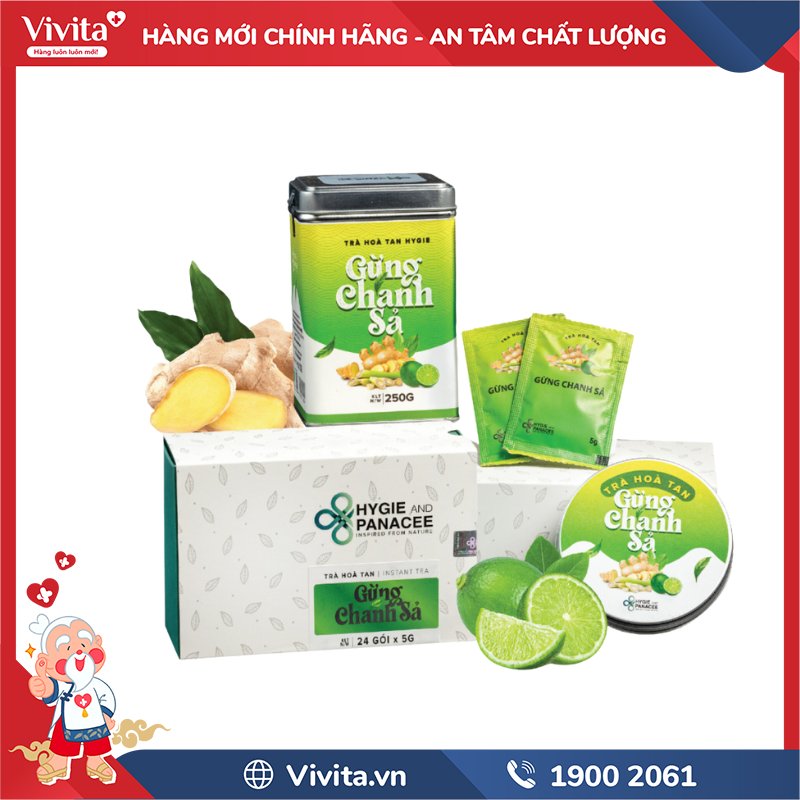 Dược Trà Hòa Tan Gừng Chanh Sả Hygie And Panacee