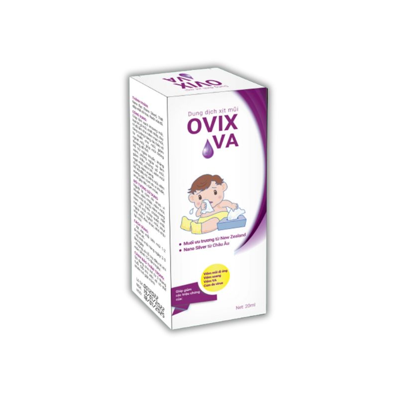 Ovix VA Dung Dịch Dạng Xịt Hỗ Trợ Giảm Viêm Mũi Dị Ứng, Viêm VA, Cúm Do Virut (Lọ 20ml)