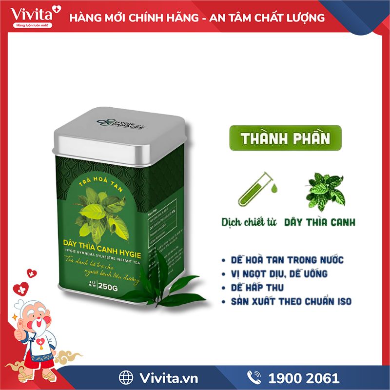 Thành phần Dược Trà Hòa Tan Dây Thìa Canh Hygie And Panacee