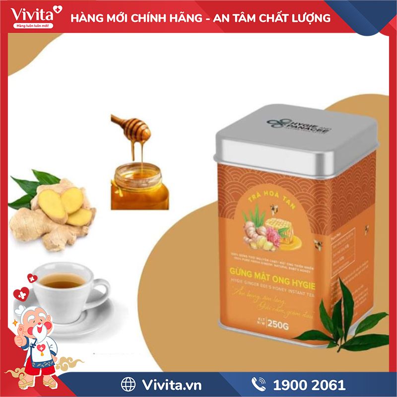 Thành phần Dược Trà Hòa Tan Gừng Mật Ong Hygie And Panacee