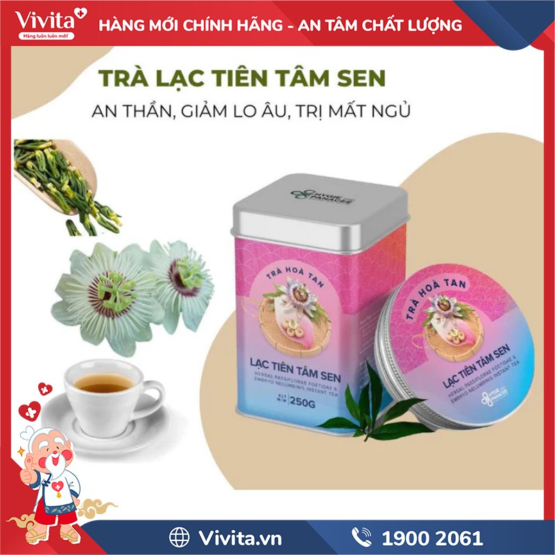 Thành phần Dược Trà Hòa Tan Lạc Tiên Tâm Sen Hygie And Panacee