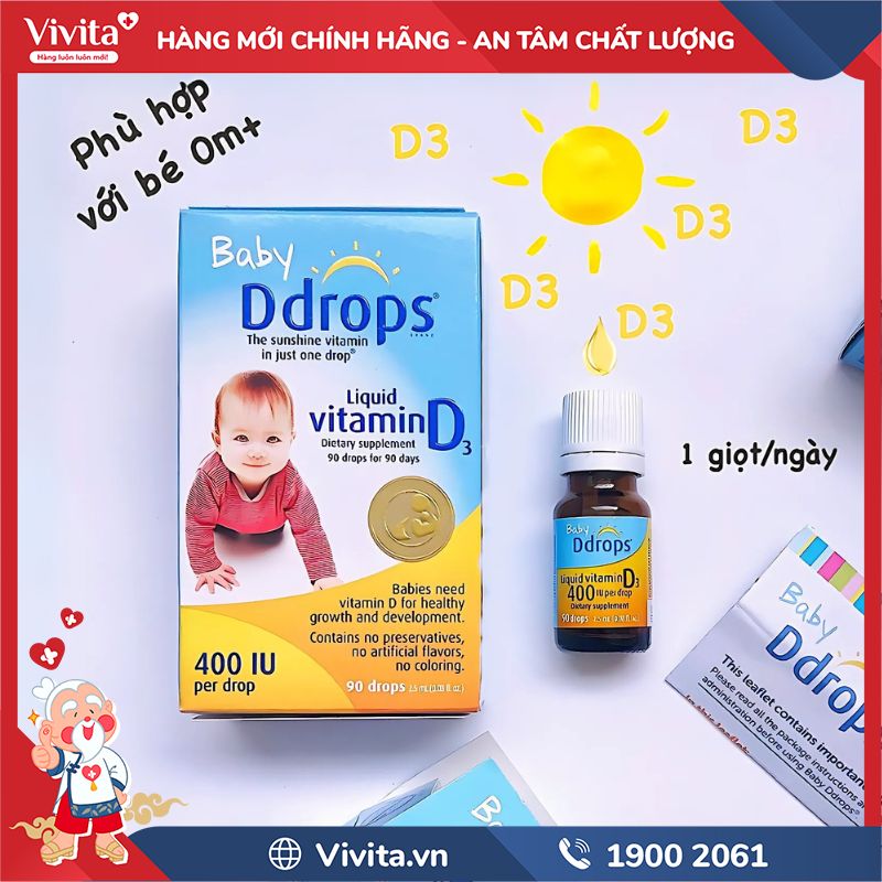 Baby Ddrops Vitamin D3 có tốt không?