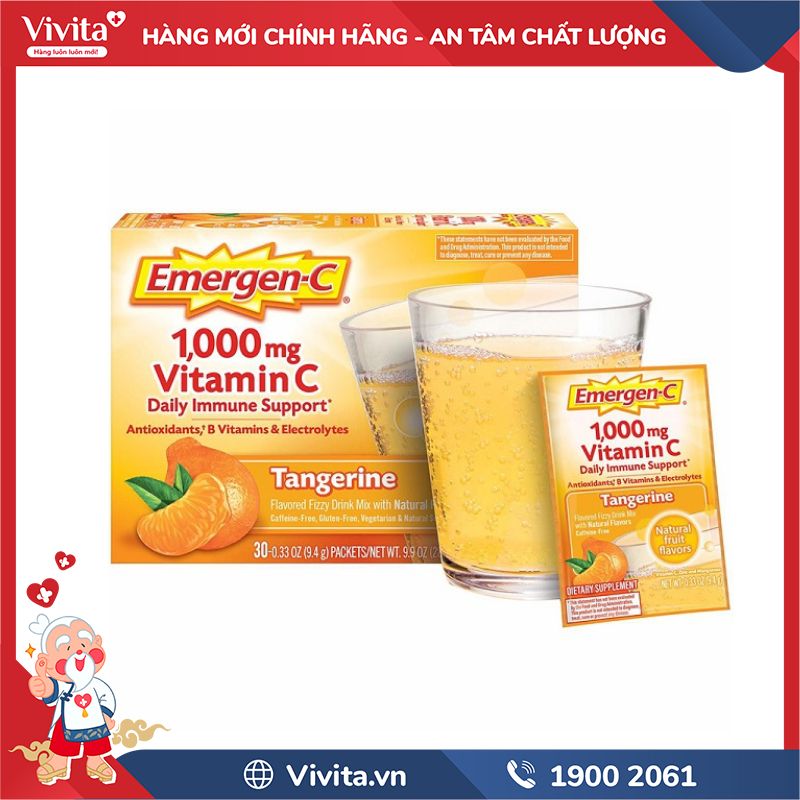 Hướng dẫn cách sử dụng Emergen-C 1000mg Vitamin C