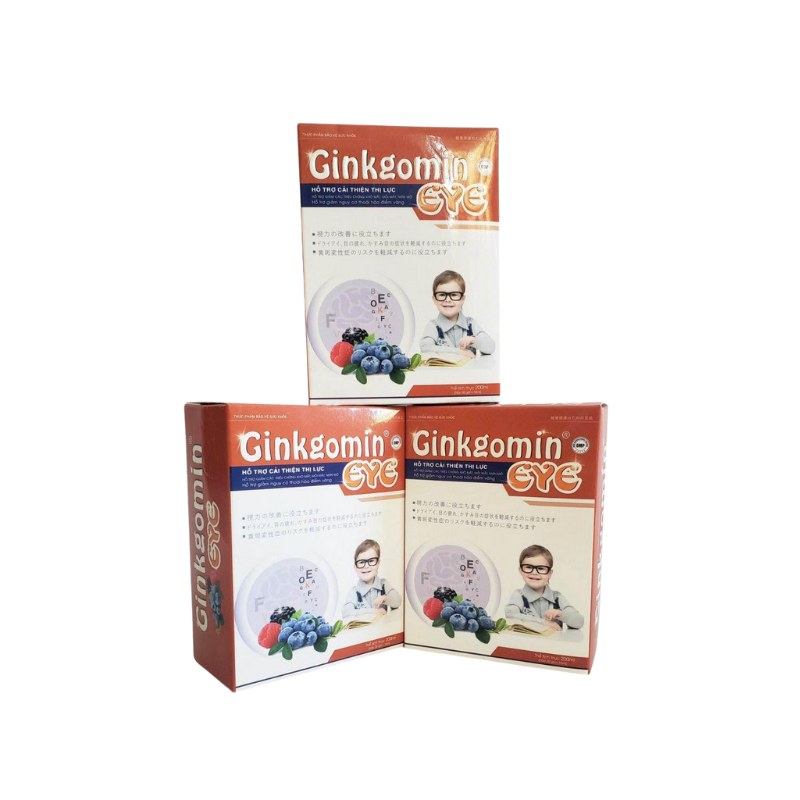 Ginkgomin Eye Dung Dịch Uống Hỗ Trợ Tăng Cường Thị Lực, Hỗ Trợ Giảm Nguy Cơ Thoái Hóa Điểm Vàng (Hộp 20 gói x 10ml)