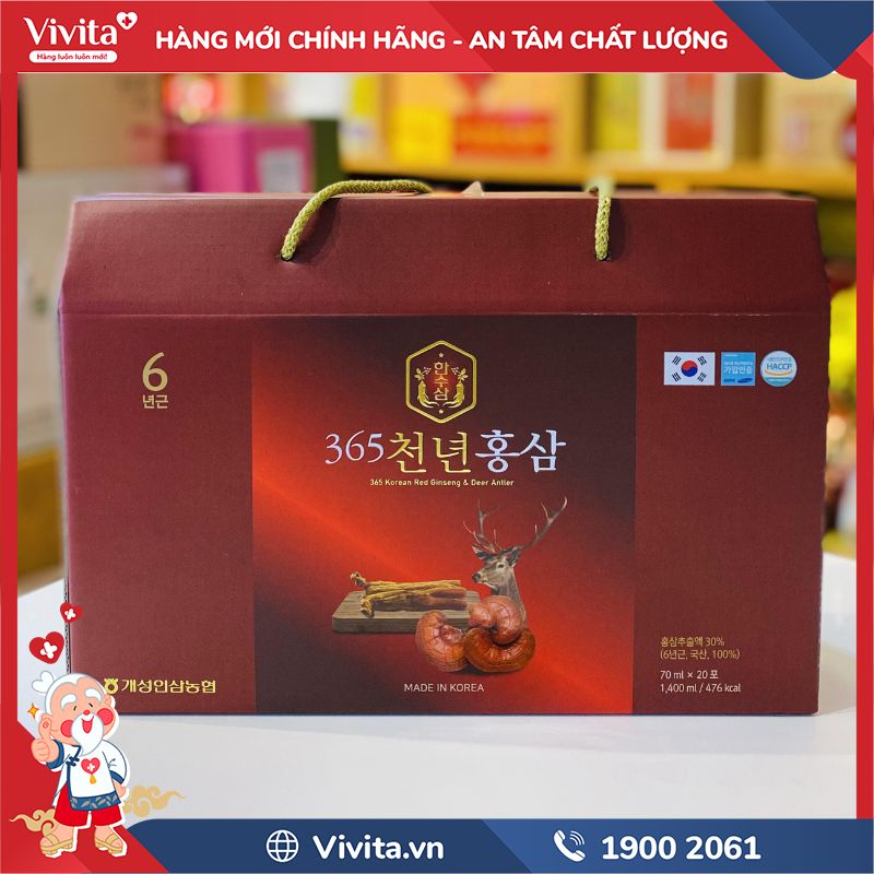 Hồng Sâm Nhung Hươu 365 Hàn Quốc chính hãng