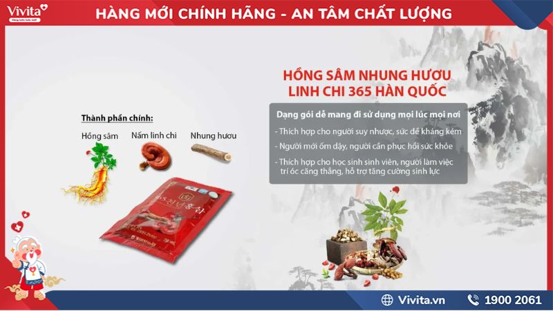 Hồng Sâm Nhung Hươu 365 Hàn Quốc có tốt không?