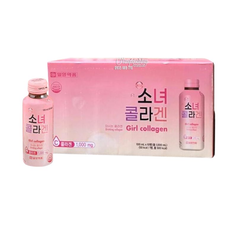 Girl Collagen Hàn Quốc Nước Uống Hỗ Trợ Làm Đẹp Da (Hộp 10 chai x 100ml)