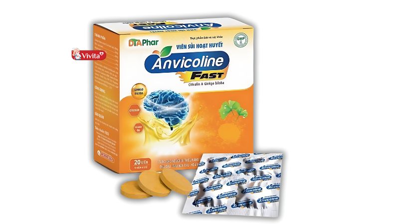 Viên sủi hoạt huyết Anvicoline Fast