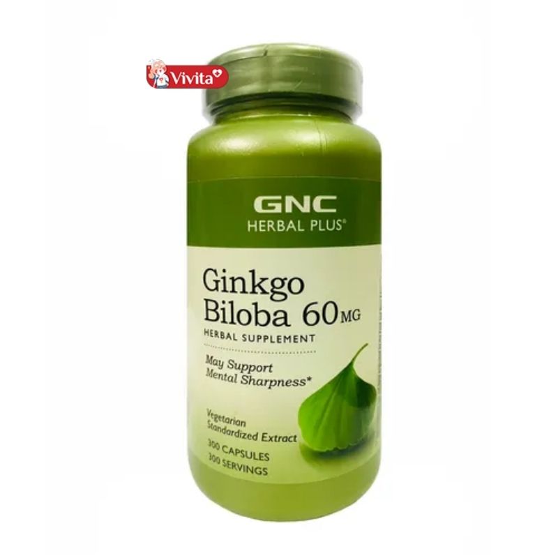 Viên uống bổ não Ginkgo Biloba 60mg GNC