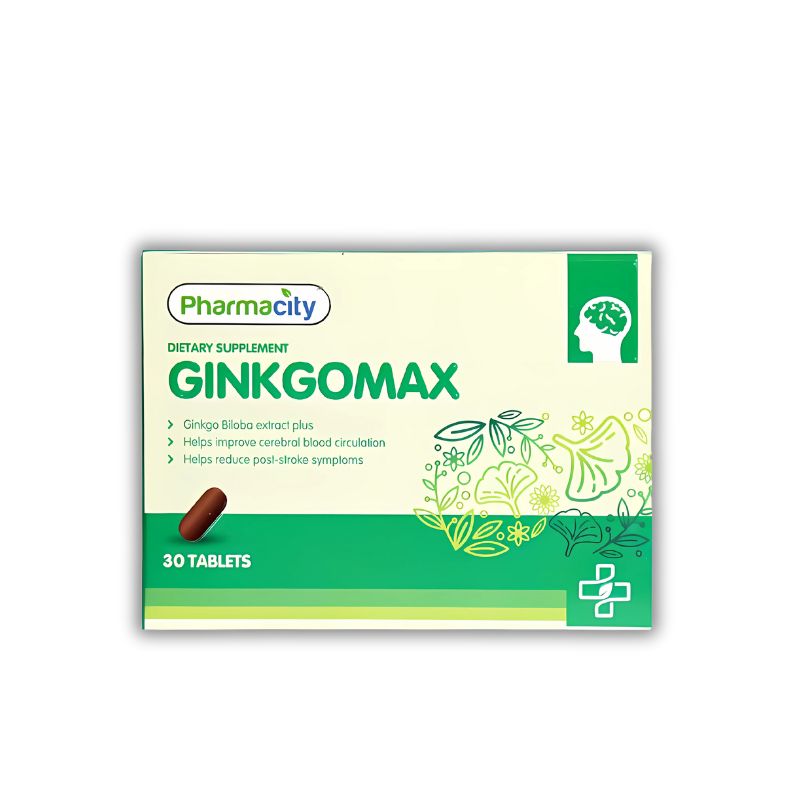 GinkgoMax Viên Uống Hỗ Trợ Cải Thiện Tuần Hoàn Máu Não