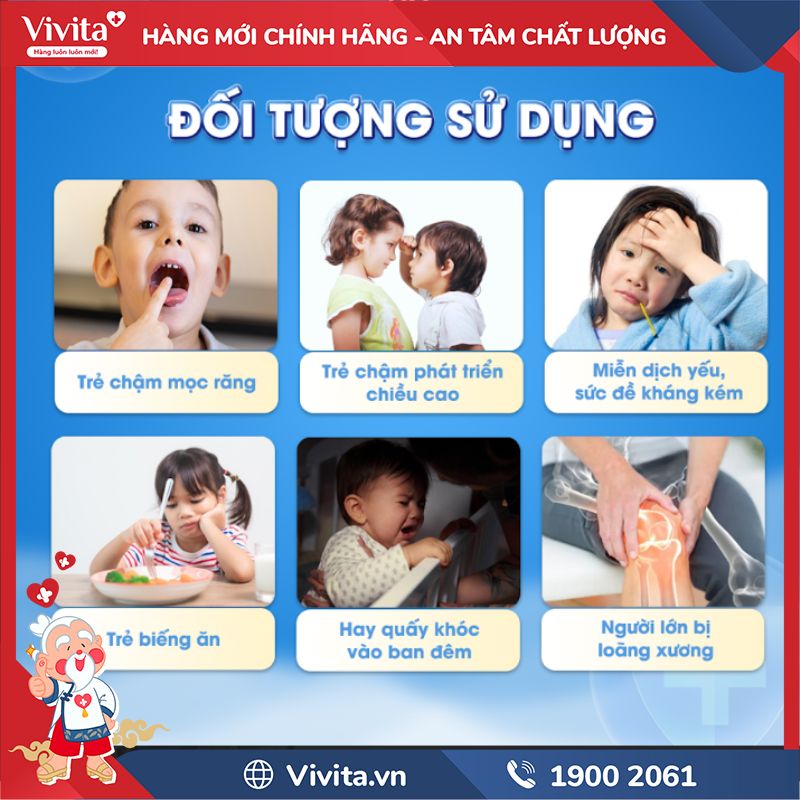 Đối tượng sử dụng PV Gummies Canxi + D3