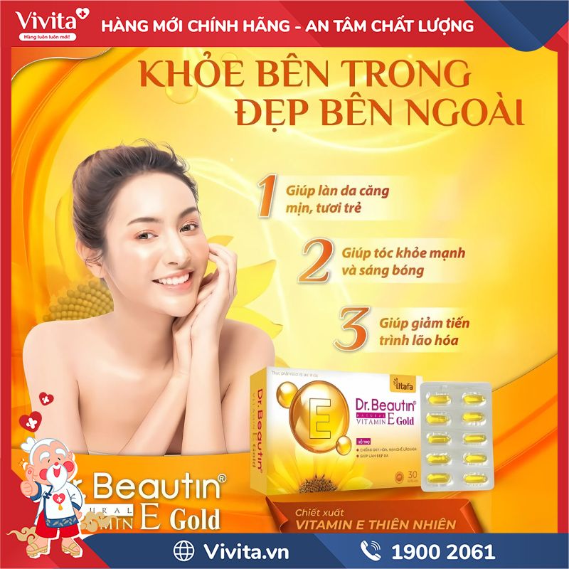 Công dụng của Dr. Beautin-Natural Vitamin E Gold 