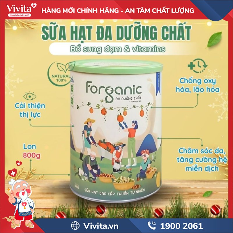 Công dụng của Sữa hạt đa dưỡng chất Forganic