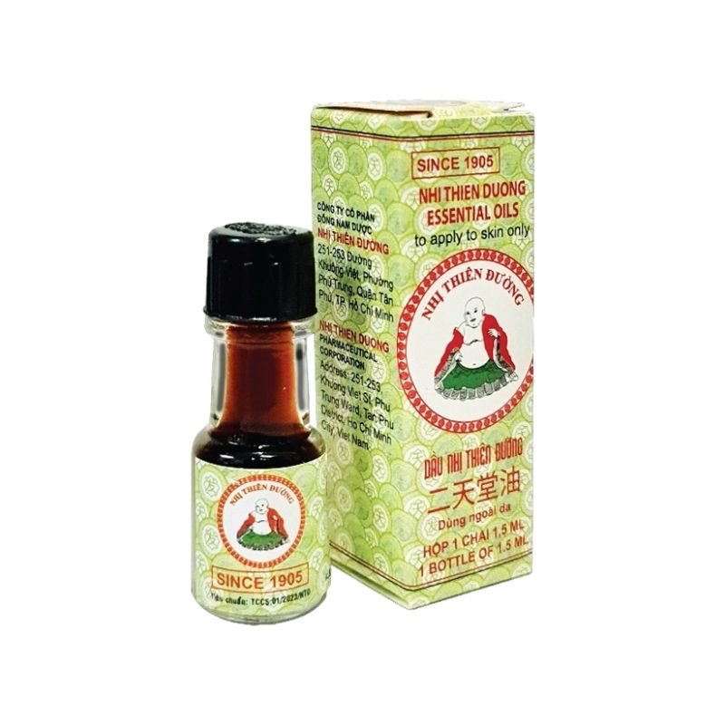 Dầu Nhị Thiên Đường Hỗ Trợ Cảm Mạo, Phong Hàn, Sổ Mũi (Chai 1,5ml)