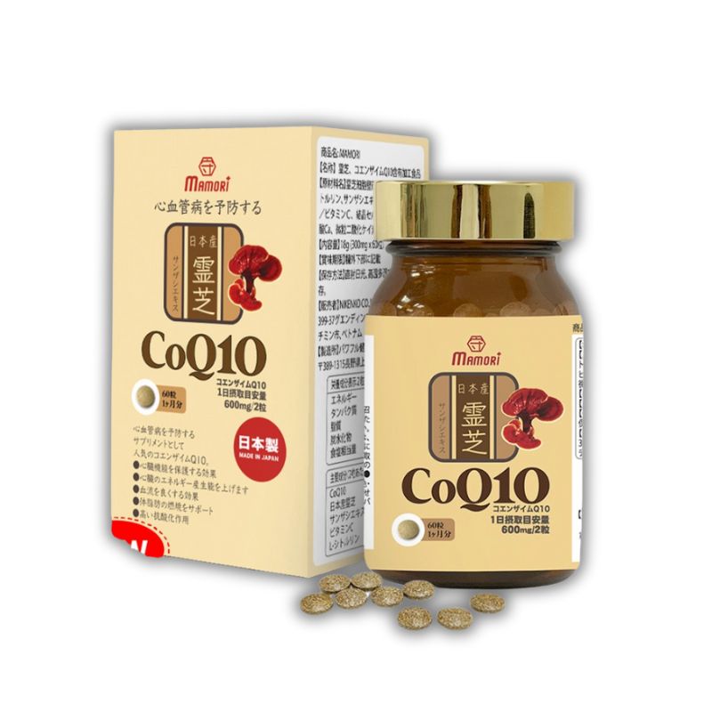 Mamori CoQ10 Nhật Bản Viên Uống Hỗ Trợ Tăng Cường Sức Khỏe Tim Mạch (Hộp 60 viên)