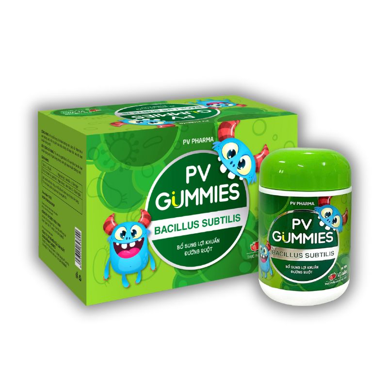 PV Gummies Bacillus Subtilis Viên Kẹo Dẻo Hỗ Trợ Bổ Sung Lợi Khuẩn