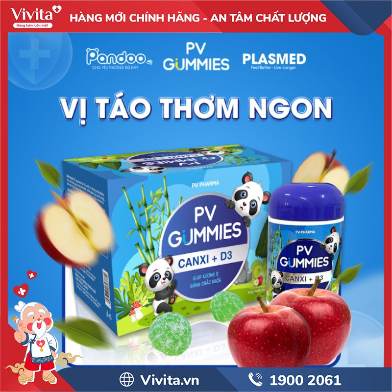 PV Gummies Canxi + D3 có tốt không