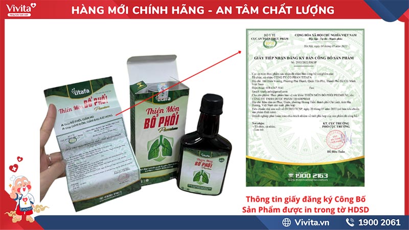 Thiên Môn Bổ Phổi Premium Titafa lành tính, hiệu quả nhận được sự tin dùng của nhiều người bệnh