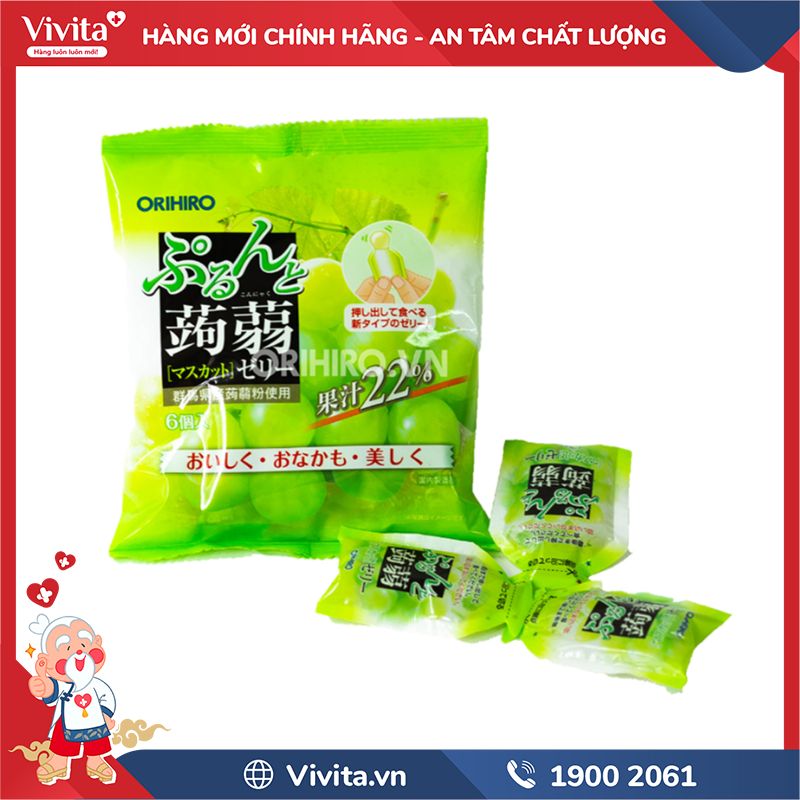 Thạch Trái Cây Orihiro Vị Nho Xanh có tốt không