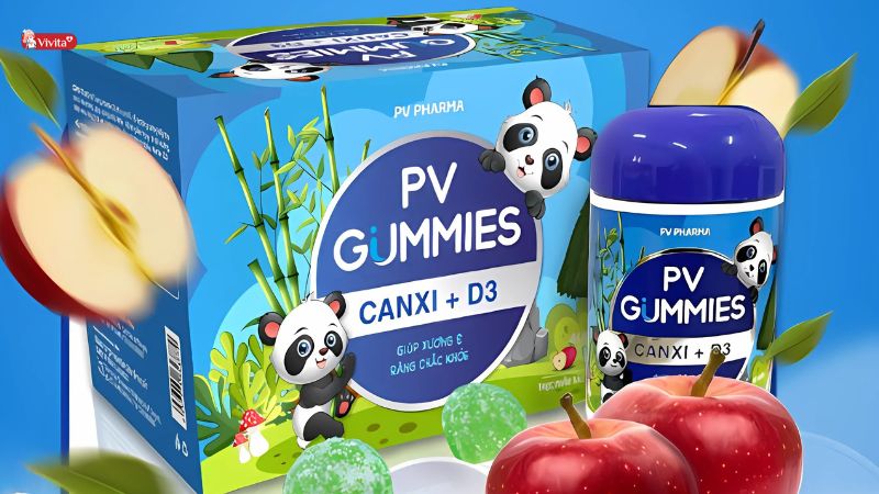 Điểm nổi trội của kẹo dẻo PV Gummies Canxi D3