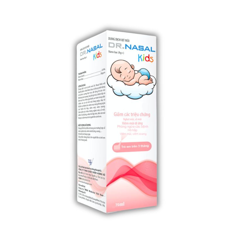 Dr.Nasal Kids Xịt Mũi Hỗ Trợ Làm Sạch Và Giữ Ẩm Niêm Mạc Mũi