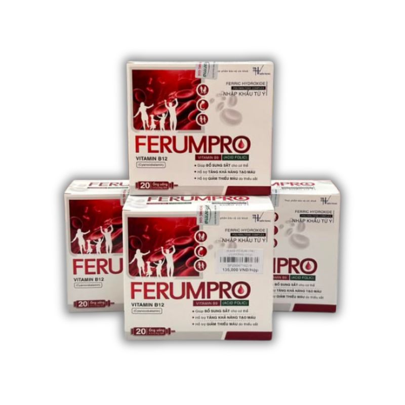 Ferumpro Dung Dịch Hỗ Trợ Bổ Sung Sắt, Hỗ Trợ Tăng Cường Khả Năng Tạo Máu, Giảm Thiếu Máu Do Thiếu Sắt (Hộp 20 ống)