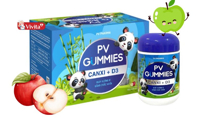 Giá Kẹo Dẻo PV Gummies Canxi D3 tại vivita là bao nhiêu?