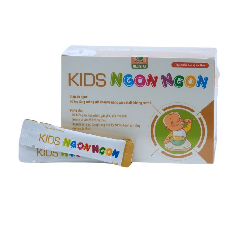 Kids Ngon Ngon Siro Hỗ Trợ Ăn Ngon Dành Cho Trẻ Nhỏ (Hộp 20 gói x 5ml)