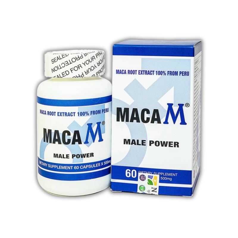 Maca M Male Power Mỹ Viên Uống Hỗ Trợ Tăng Cường Sinh Lý Nam (Hộp 60 viên)