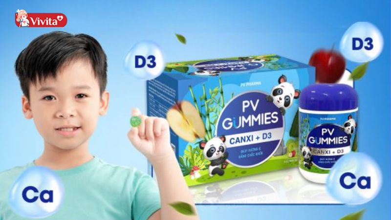 Thành phần của PV Gummies Canxi D4