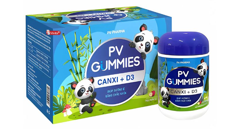 Thông tin kẹo dẻo PV Gummies Canxi D3