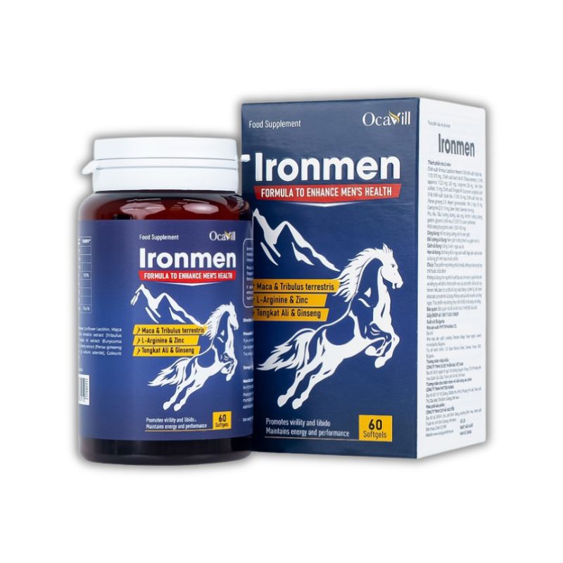 Ironmen Ocavill Viên Uống Hỗ Trợ Tăng Cường Chức Năng Sinh Lý Nam (Hộp 1 lọ x 60 viên)