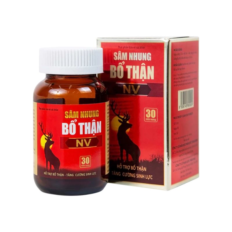 Sâm Nhung Bổ Thận NV Viên Nang Hỗ Trợ Bổ Thận, Hỗ Trợ Tăng Cường Sinh Lý Nam Giới (Hộp 30 viên)