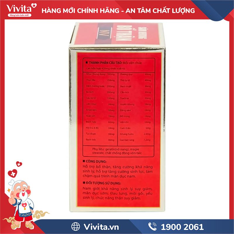 Thành phần Sâm Nhung Bổ Thận NV 
