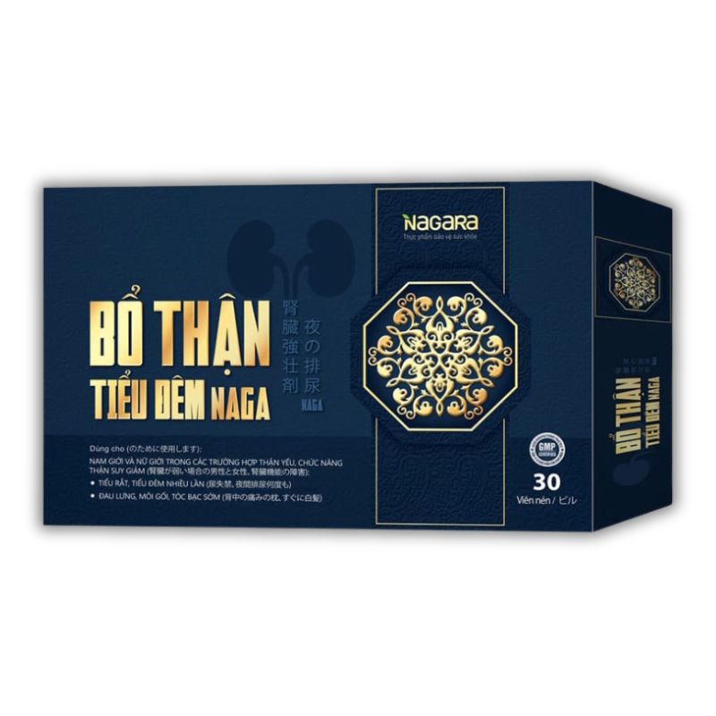 Bổ Thận Tiểu Đêm Naga Viên Uống Hỗ Trợ Cải Thiện Triệu Chứng Thận Hư (Hộp 60 viên)
