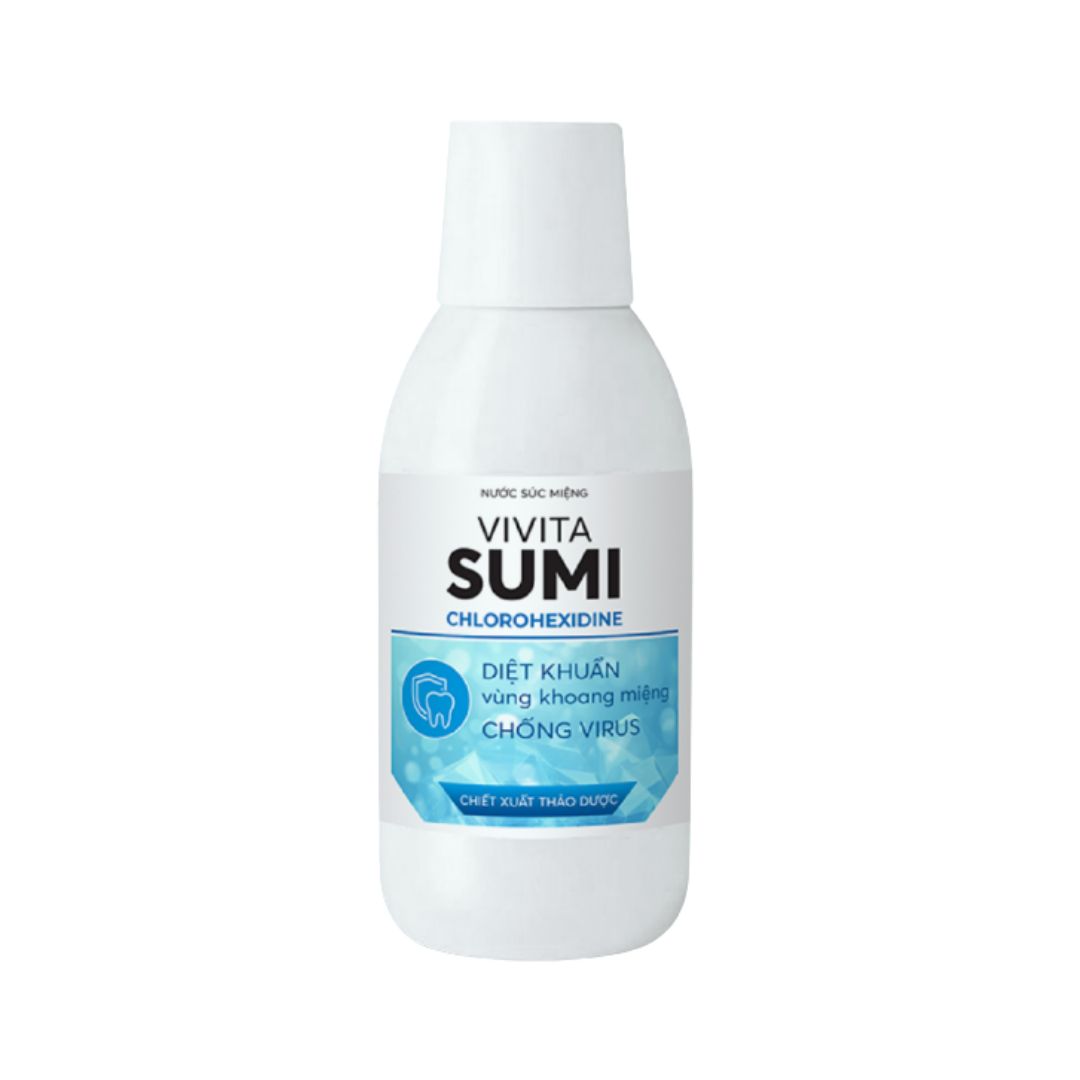 Nước Súc Họng Vivita Sumi Hỗ Trợ Diệt Khuẩn Vùng Khoang Miệng (Chai 250ml)