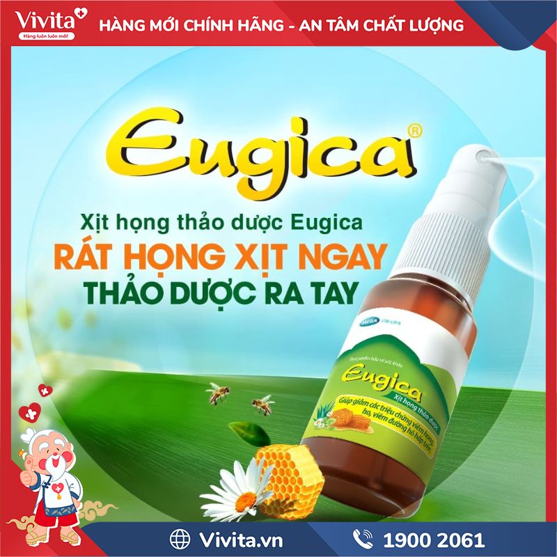 Xịt Họng Thảo Dược Eugica Mega We Care