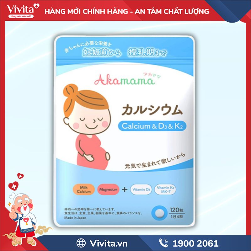 Akamama Canxi-D3&K2 chính hãng