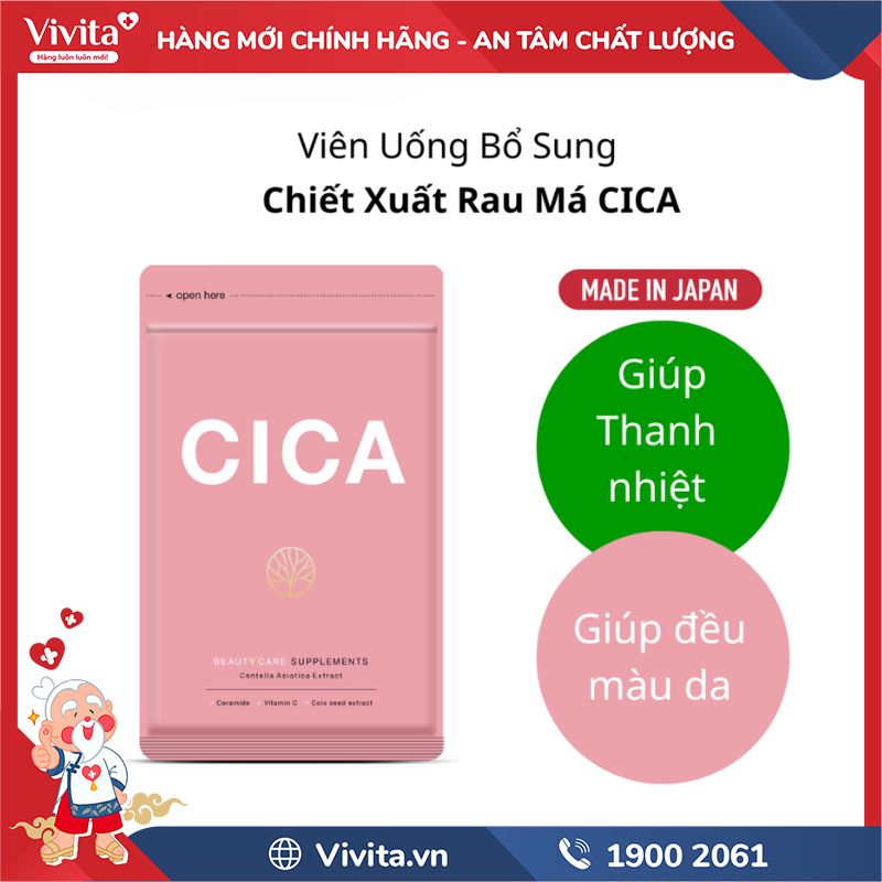 Công dụng Seedcoms Viên Uống Đẹp Da Chiết Xuất Rau Má Cica