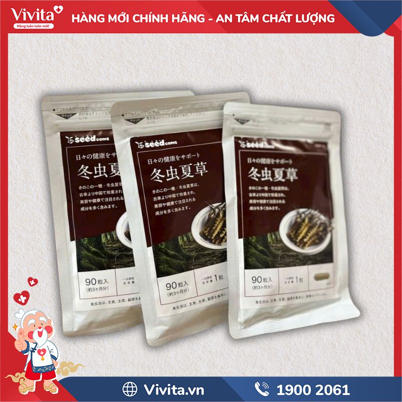 Sản phẩm Seedcoms Viên Uống Chiết Xuất Đông Trùng Hạ Thảo